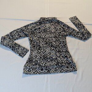 Soybu Activewear Quarter Zip Top Size Small Gray/Black/White